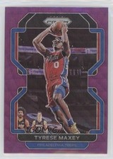 2021-22 Panini Prizm Purple Wave Prizm Tyrese Maxey #28 01sb