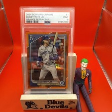 2024 Bowman Chrome Chrome # 1 Bobby Witt Jr. Orange /25 PSA 9