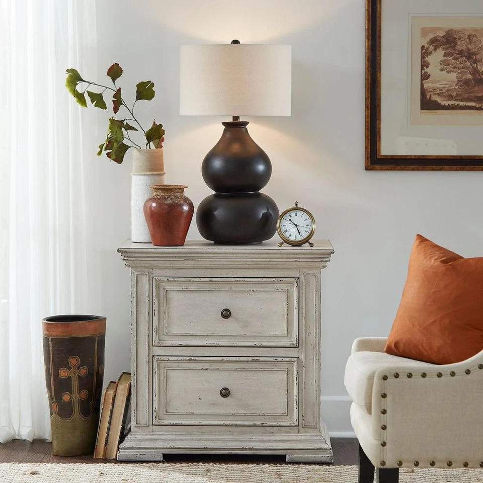 2 Drawer Night Stand w/ Charging Station - Image 2 of 4