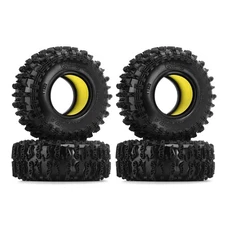 INJORA 1.3 Silicone Rubber Inserts and Cling On Tires for SCX24 TRX4M AX24 1/...