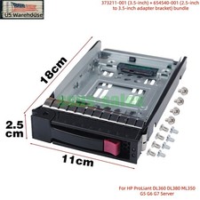 373211-001 Tray 654540-001 Adapter For HP ProLiant DL360 DL380 ML350 G5 G6 G7