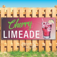 CHERRY LIMEADE Advertising Drinks Bar Vinyl Banner Flag Sign USA SB11063