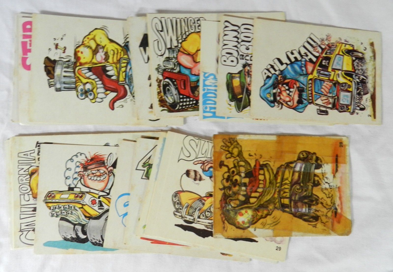 Lot of 20 Vintage 1970 Donruss Odder Odd Rods Trading Card Stickers