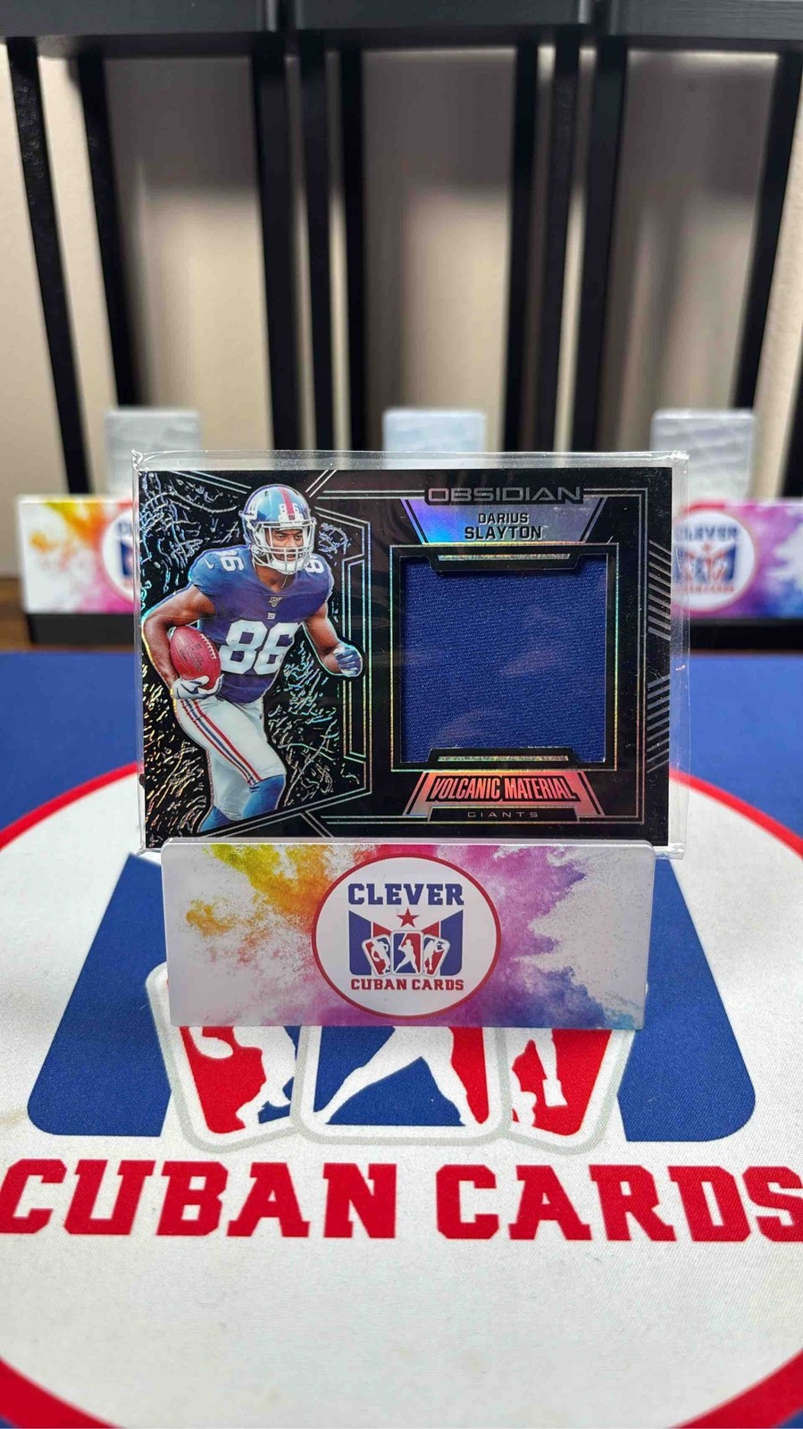 Darius Slayton Panini Obsidian Volcanic Material #VM36 Base