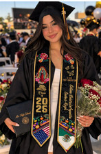 Custom Mexican Graduation Stole, Mexican Flag Graduation Sash 2026