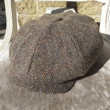 Borges & Scott Newsboy Cap Harris Tweed 100% Wool Made In Scotland XL 62cm
