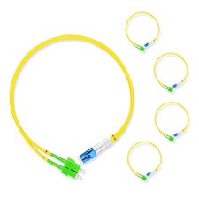 5 PCS 0.5 Meter SC to LC UPC Duplex Single Mode Fiber Optic Patch Cord Jumper