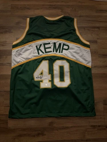 Shawn Kemp Autographed Basketball Jersey Seattle Supersonics (AWM)