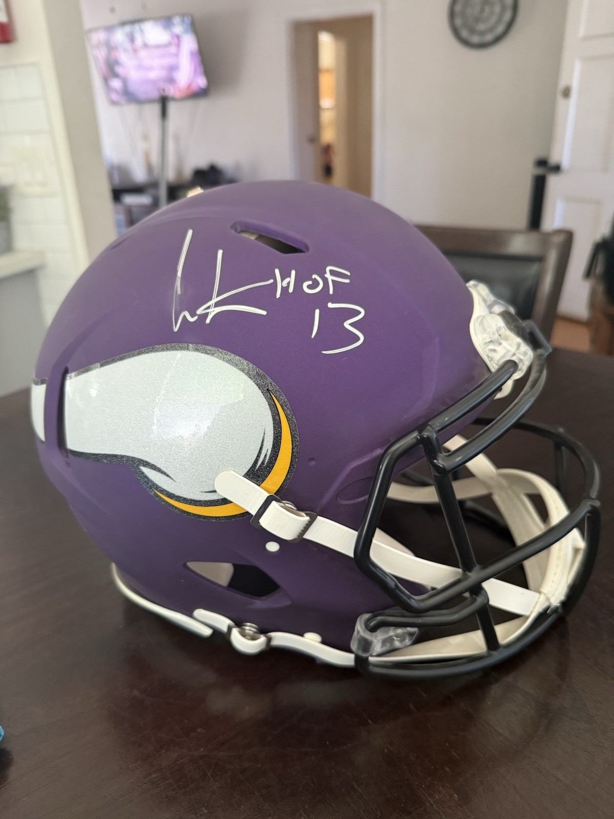 Cris Carter Autographed Signed Minnesota Vikings Full Size Authentic Helmet JSA COA 
