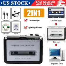 Portable Cassette Player Converter Recorder Convert Tapes to Digital MP3 US