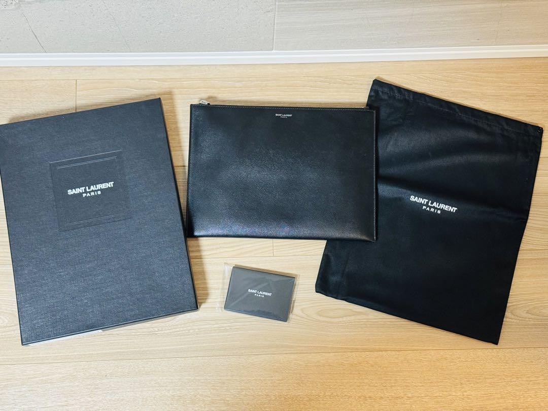 SAINT LAURENT Borsa pochette St. Laurent Paris nera accessori