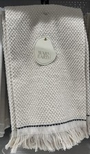 Warm Earth 2 Pack Fringe Tea Towels Neural Beige Colour 40x60cm Brand New