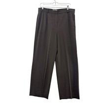 Talbots Women's Brown Wide Leg Dress Pants Size 14 Career Casual