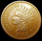 1902 AU INDIAN CENT! Full Liberty! 4 Diamonds! A gorgeous coin!