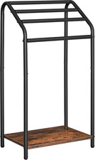 Freestanding Towel Rack, 4 Tier Blanket Rack Stand, 16.3"L x 11.2"W x 31.3"H, Bl