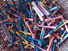 Vintage Lot of 130 Mixed Small Plastic Perm Rods Hair Rollers Curlers