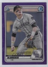 2020 Bowman Draft Chrome Purple Refractor 239/250 Jack Blomgren #BD-162 11s9