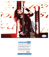 Emma Anzai ‘Evanescence’ Band Guitarist Signed 8x10 Photo ACOA Sick Puppies