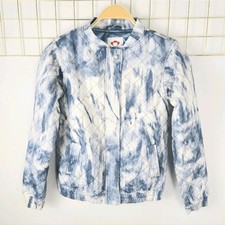 Appaman Girls Jacket 14 Washed Denim Quilted Jean Unisex- Read