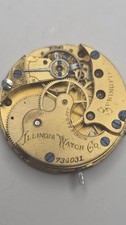 1890 Illinois 4s 11j Gr 131 Pocket Watch Movement Hunting Running Lever Set