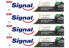 4 Packs X 100ml Signal Complete 8 Toothpaste with Charcoal White by Unilever