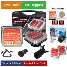 Magnetic Wireless Trailer Lights, Rechargeable LED Trailer Light for Towing T...
