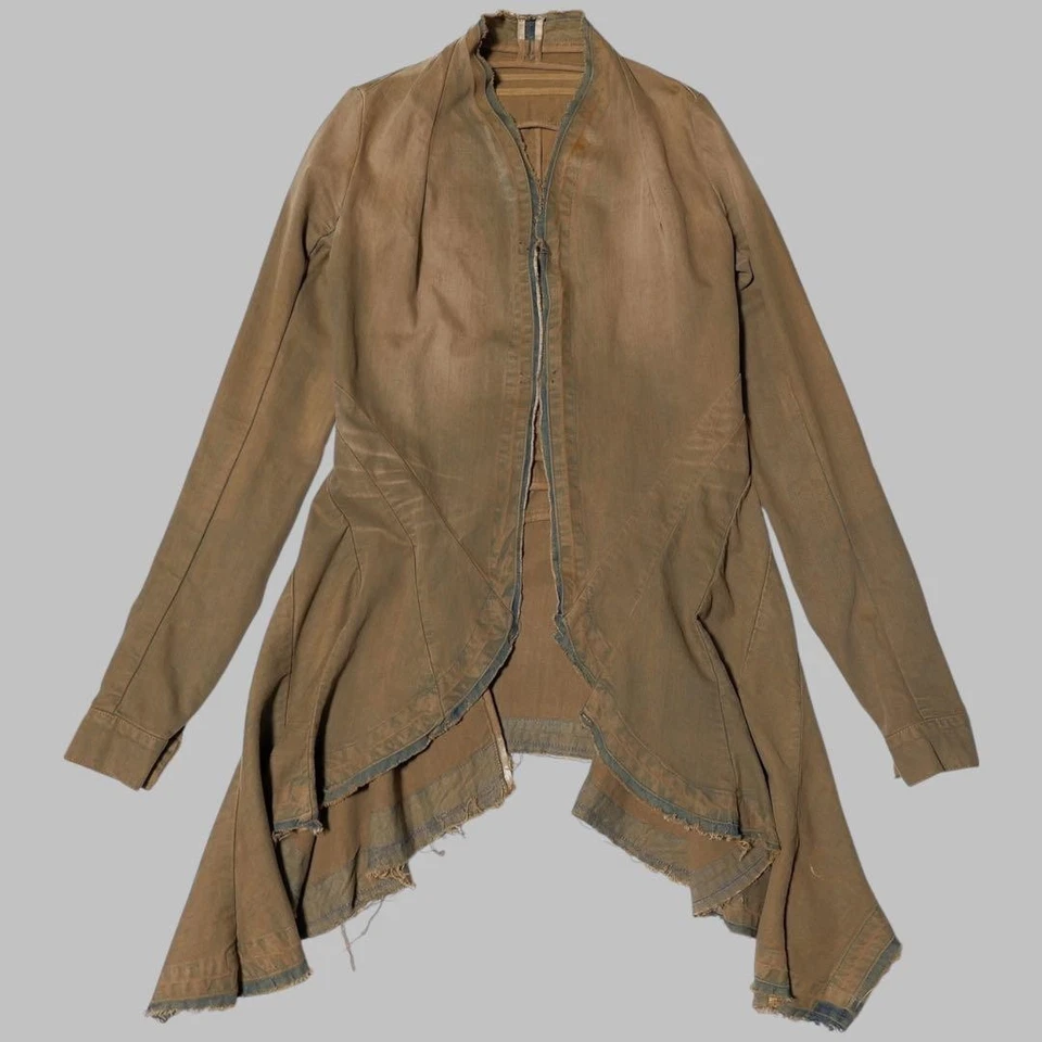 Chaqueta Vaquera Rick Owens, Marrón XS, 100% Algodón, Hecha en Italia Foto 4 de 4