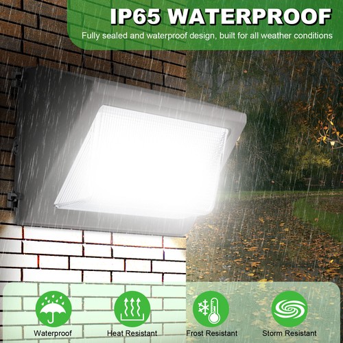 60W LED Wall Pack Light Adjustable 3000K 4000K 5000K Outdoor Area Flood Lighting - Picture 8 of 15