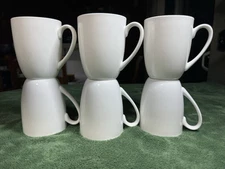 TU (Tabletops United) Studio Monarque White 12 Oz Mugs SET OF 6  EXCELLENT!!
