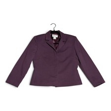 Vintage Pendleton Petites 100 Wool Blazer Size 2 Purple Made in USA