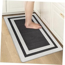 Anti Fatigue Mats for Kitchen Floor, Cushioned Anti Fatigue 17.3" x 27.5" Black