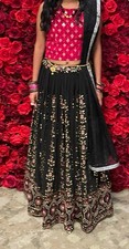 Pink/Black Lehenga Chili with Sequin Size Small
