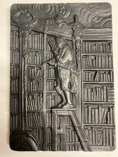 Gussbild nach Carl Spitzweg "B&uuml;cherwurm"
