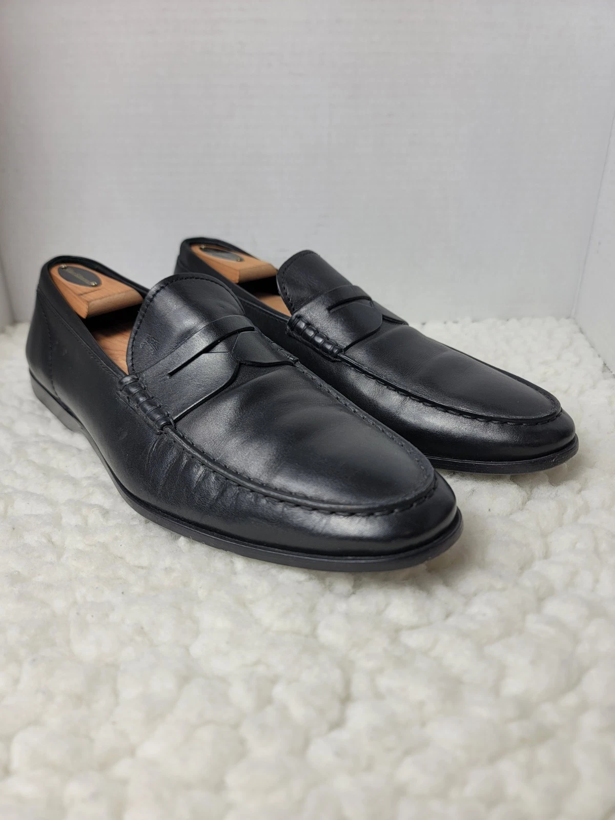 TOD’S Mocassini Tod's Penny da uomo taglia 8 5 in pelle nera scarpe casual slip on
