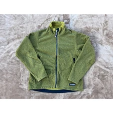 REI Co-op Womens Fleece Full Zip Jacket Coat Olive Green Outdoor Layering Medium