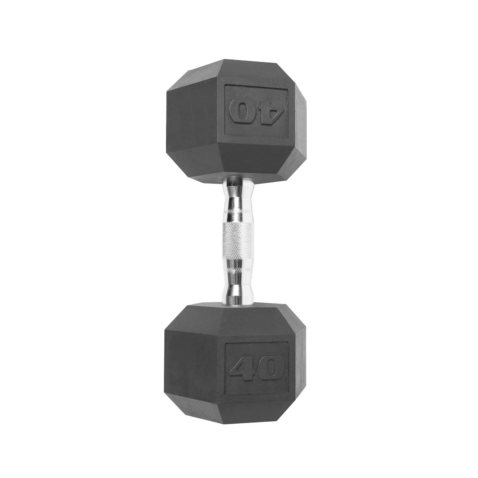 Juego de mancuernas hexagonales recubiertas CAP Barbell 40 lb - Paquete de 2 Foto 2 de 4