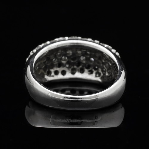 Anillo A Banda de Oro 18KT Brillantes 1.43CT Naturales No Tratado Certificado - Imagen 7 de 8