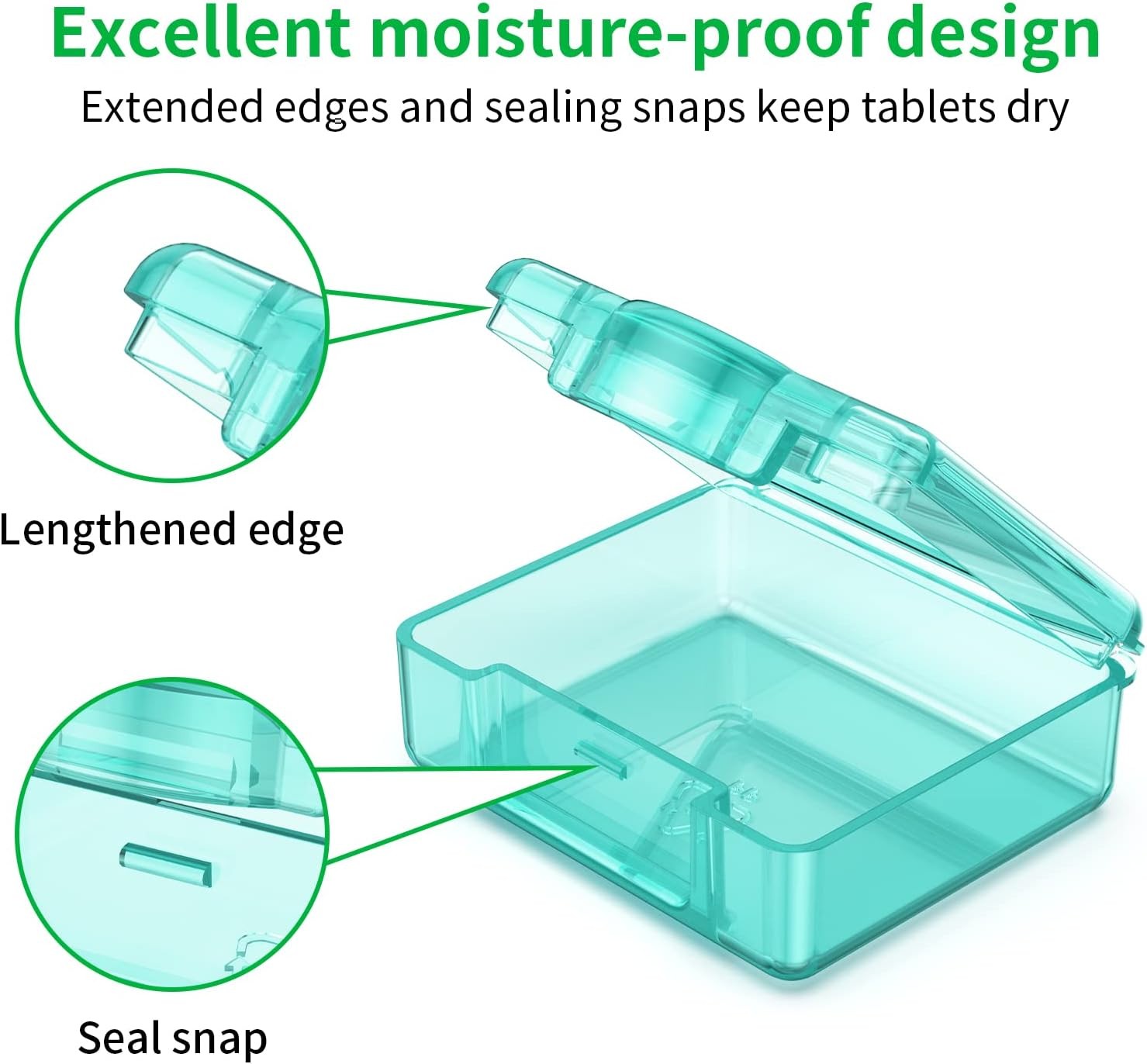 4 Pcs Small Pill Organizer Box, Travel Daily Pill Case Container for Medicine