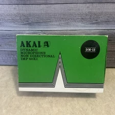 Vintage Akai DM-13 Dynamic Microphone Non Directional W/Original Box