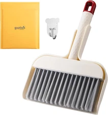 Mini Broom and Dustpan Set Compact Cleaning Kit for Home Car Travel Pet Hair