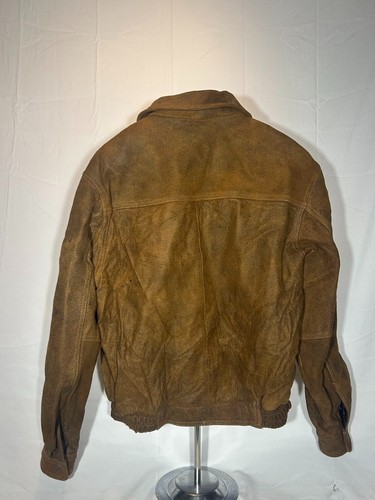 VTG Winlet Men's Leather Zip up Jacket Brown Sz M - Picture 2 of 7