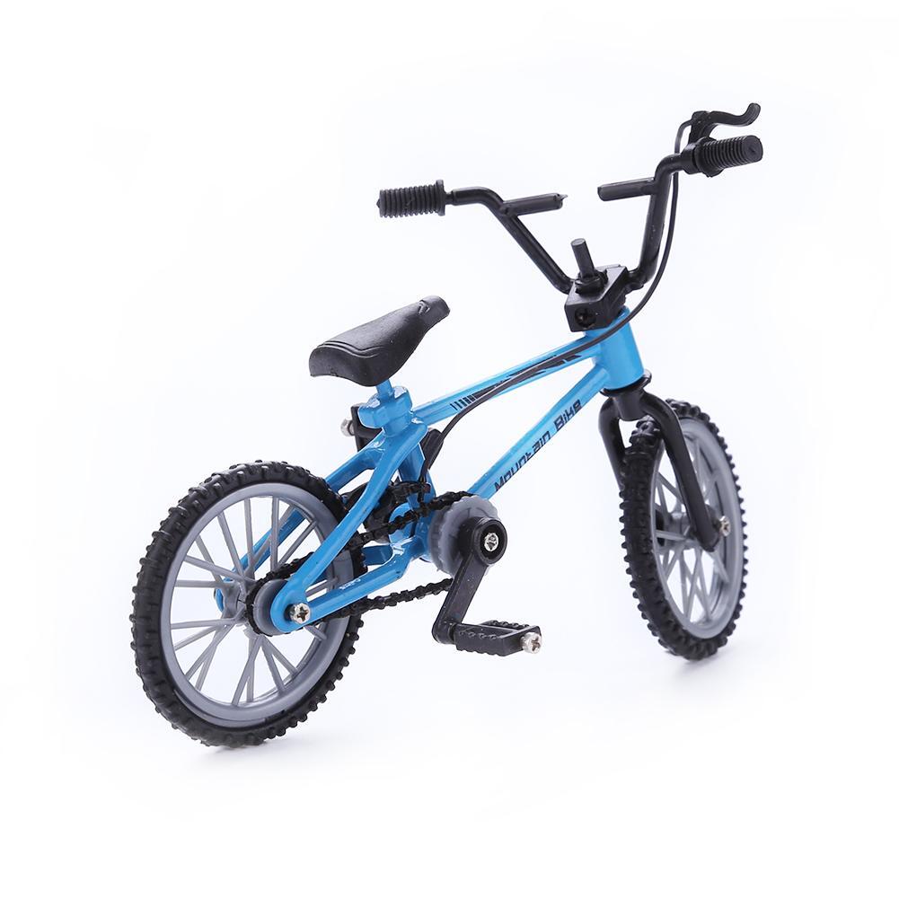 Mini Finger Mountain Bikes Diecast Alloy Stents Finger Bicycle (Sky