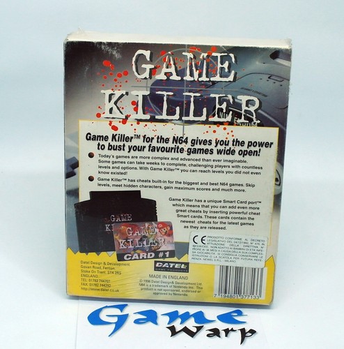 Datel Game Killer Cheat Cartridge with Smart Port Nintendo N64 - New - Sealed - Imagen 2 de 6