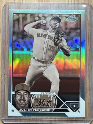 Justin Verlander 2023 Topps Chrome Sepia Refractor #126 New York Mets