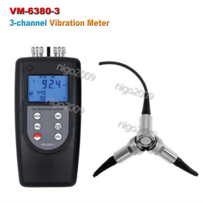 LANDTEK VM-6380-3 3 Axis Piezoelectric Accelerometer Vibration Meter Vibrometer