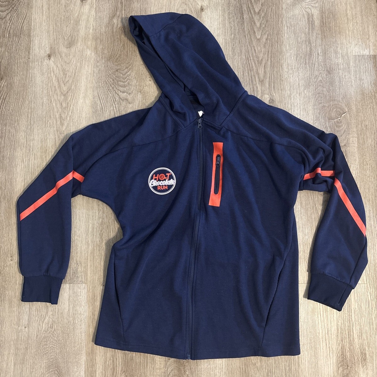 Hot Chocolate Run 15K/5K Hoodie Full Zip Jacket Two pockets Women