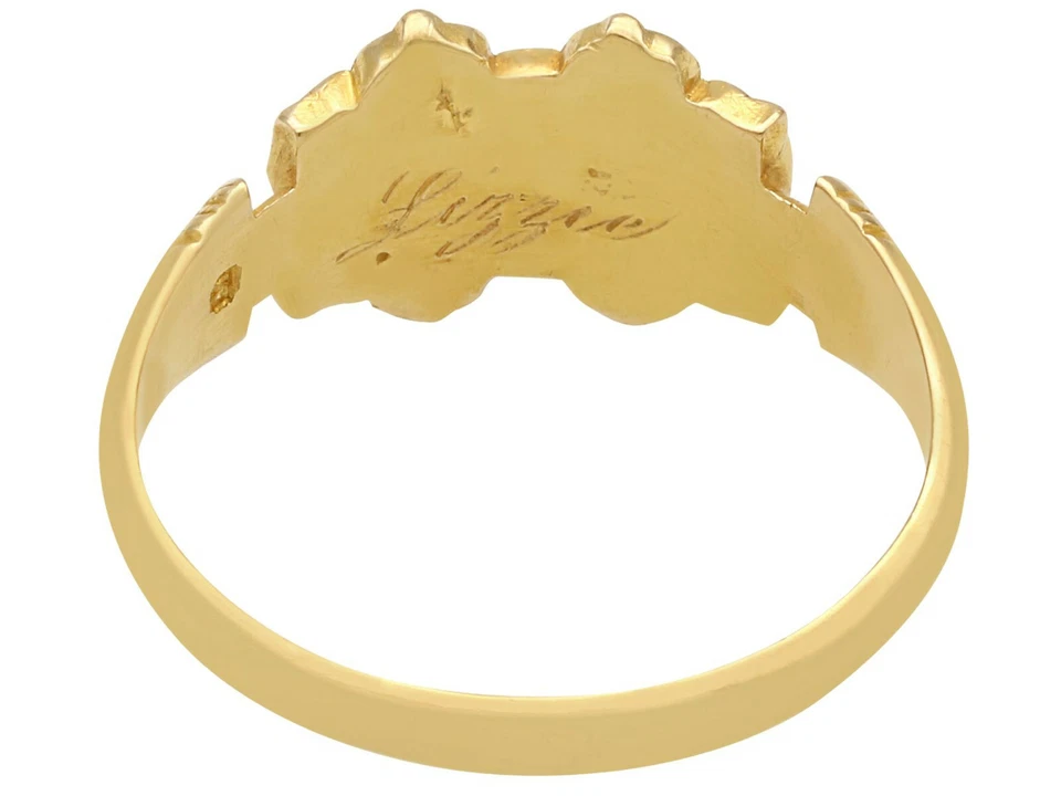 Antique Pearl and Diamond, 18k Yellow Gold Dress Ring - Image 4 of 4