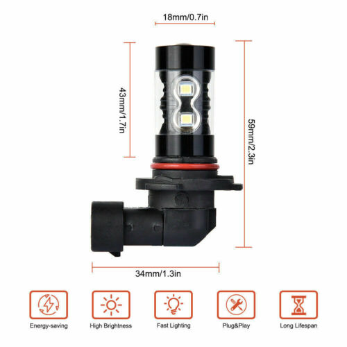 For GMC Sierra 1500 2500 3500 2003-2005 White LED Headlights + Fog Lights Bulb S - Picture 10 of 12