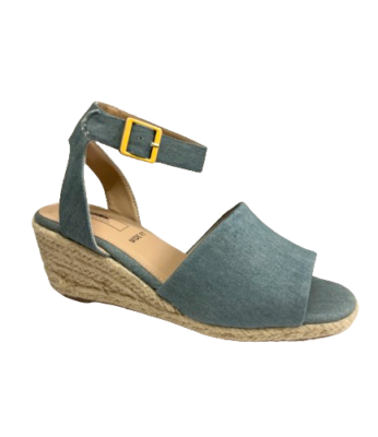 Ex M\u0026S Women's Wide Fit Wedge Espadrilles in Denim Blue UK 6 RRP £29.50  #3201W | eBay UK