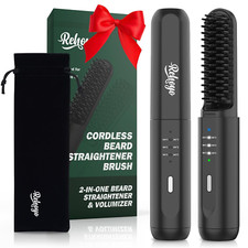 Beard Straightener for Men, Portable Cordless Heated Hair Beard Straightening